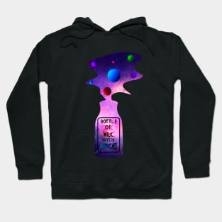 bottle with space Hoodie